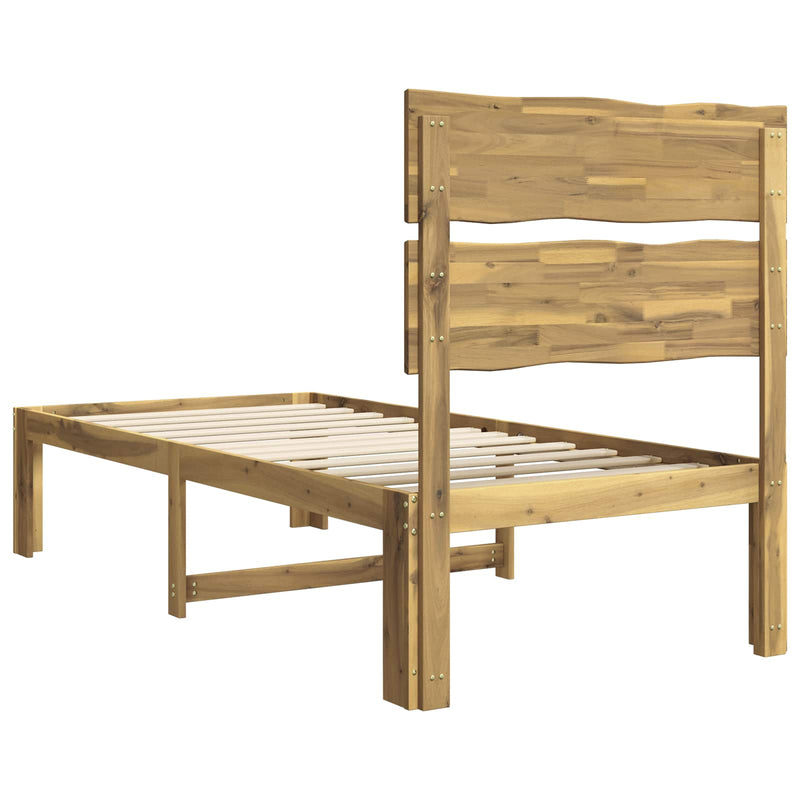 Cadru de pat single cu tablie ROSTOCK Alb 90 x 190 cm