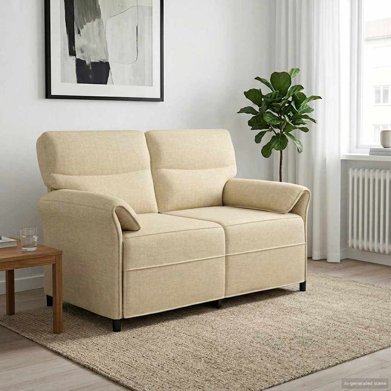 Canapea 100% poliester, cadru din metal, MDF, placaj