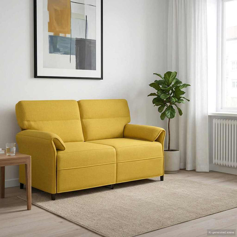 Canapea 100% poliester, cadru din metal, MDF, placaj