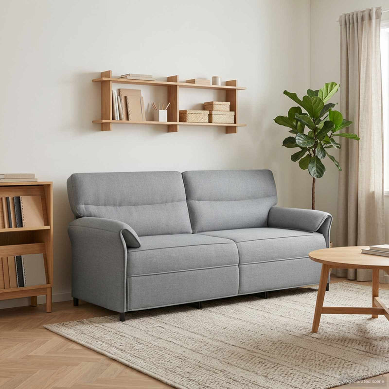 Canapea 100% poliester, cadru din metal, MDF, placaj