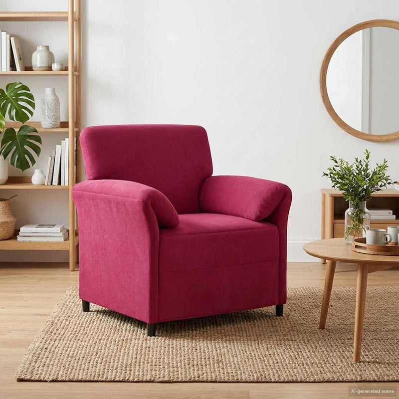 Sofa cu un loc Roșu Vin 88 x 83 x 95 cm Catifea