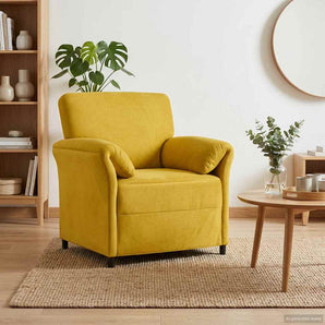Sofa cu un loc Galben 88 x 83 x 95 cm Catifea