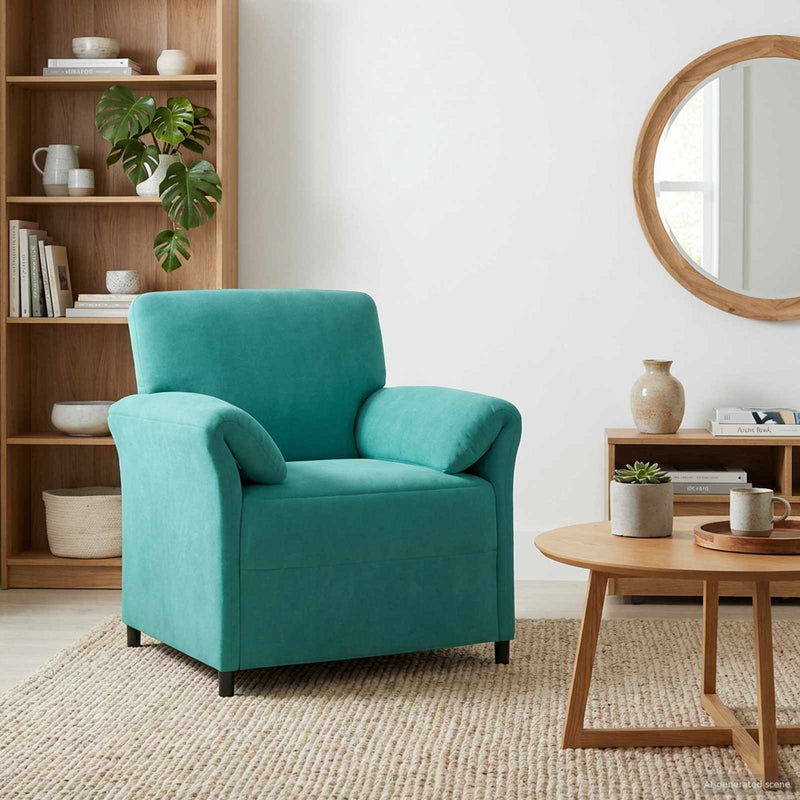 Sofa cu un loc Turcoaz 88 x 83 x 95 cm Catifea