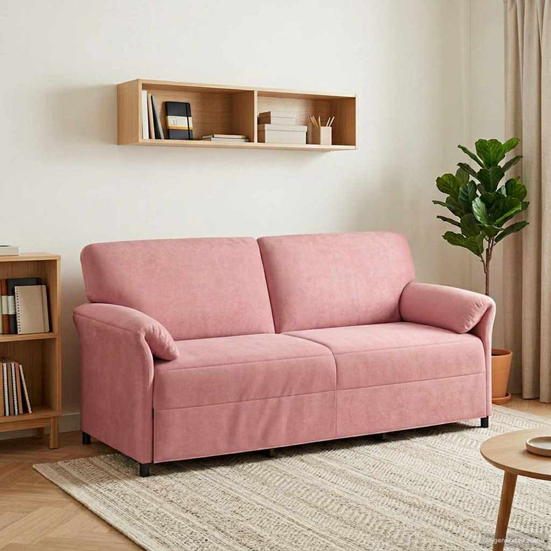Sofa cu 3 locuri Roz 198 x 83 x 95 cm Catifea