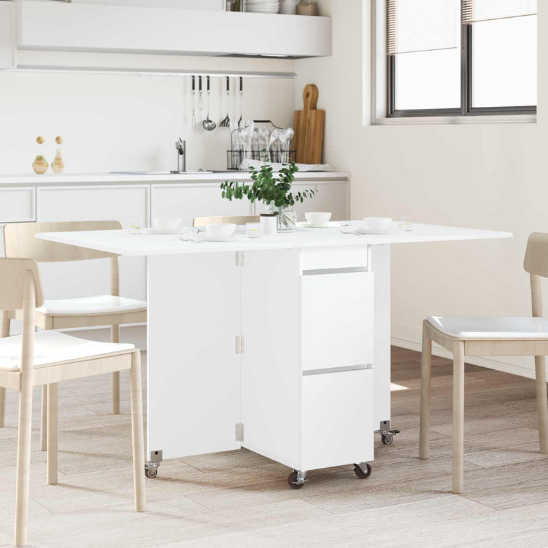Masă de dining 140 x 80 x 77 cm Lemn prelucrat Alb