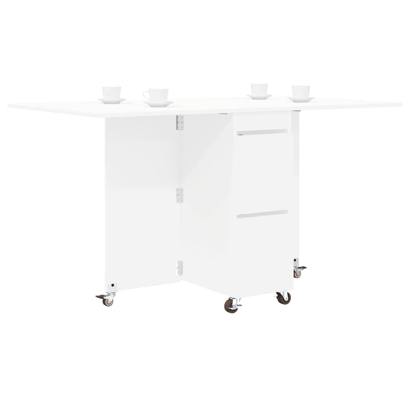 Masă de dining 140 x 80 x 77 cm Lemn prelucrat Alb