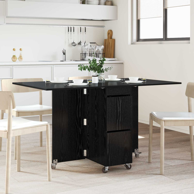 Masă de dining 140 x 80 x 77 cm Lemn prelucrat Stejar Negru