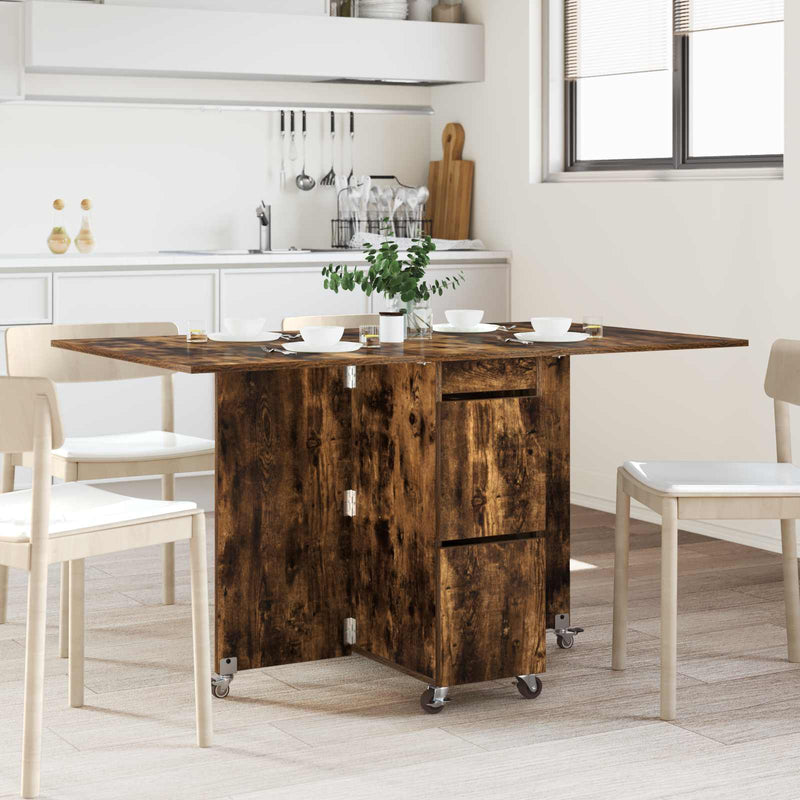 Masă de dining 140 x 80 x 77 cm Lemn prelucrat Stejar fumuriu