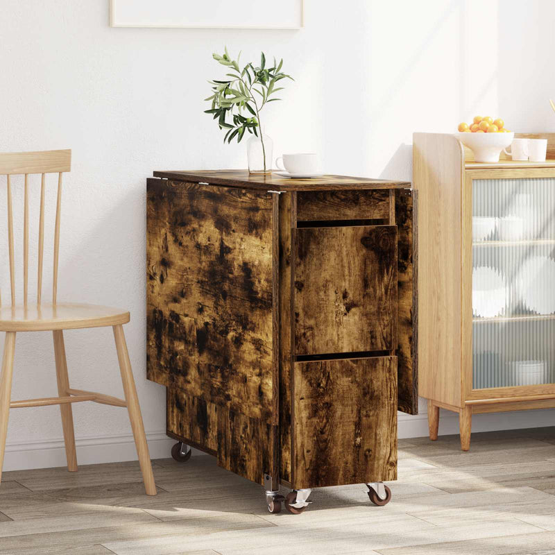 Masă de dining 140 x 80 x 77 cm Lemn prelucrat Stejar fumuriu