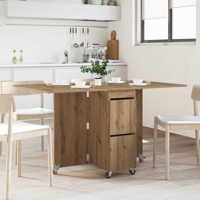 Masă de dining 140 x 80 x 77 cm Lemn prelucrat Stejar Artizanal