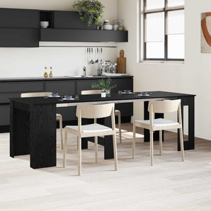 Masă de dining 240 x 85 x 75 cm Lemn prelucrat Stejar Negru