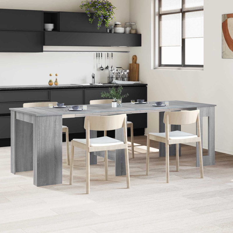 Masă de dining 240 x 85 x 75 cm Lemn prelucrat Sonoma gri