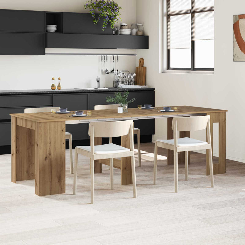 Masă de dining 240 x 85 x 75 cm Lemn prelucrat Stejar Artizanal