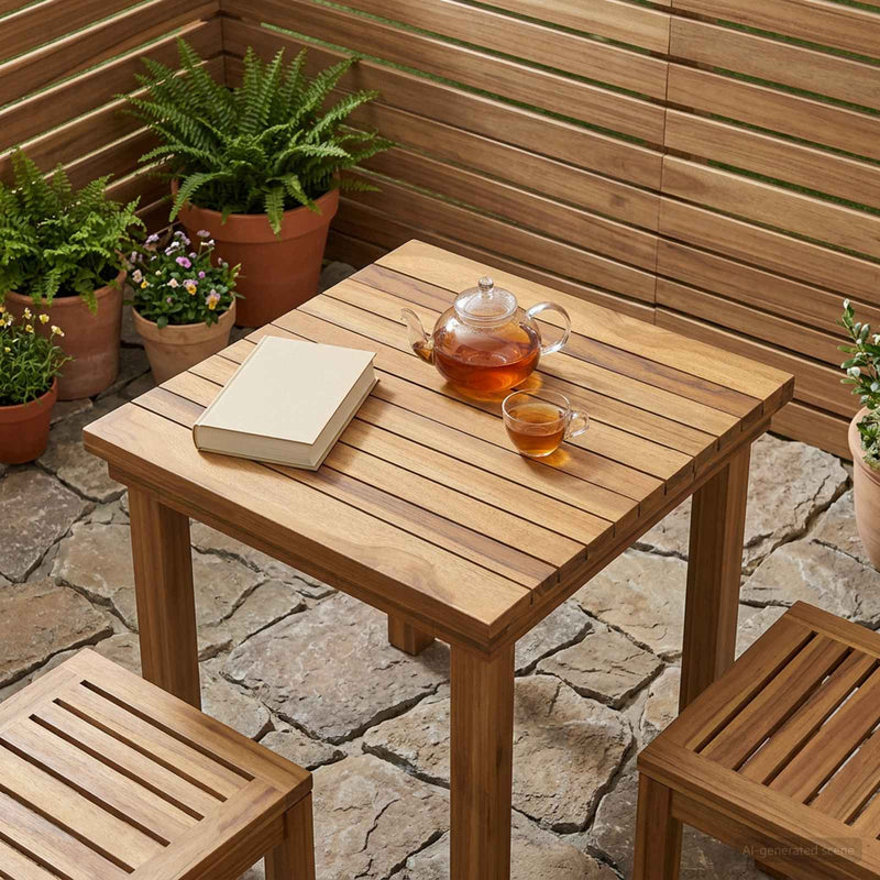 Placă de masă 40 x 40 x 3,5 cm Pătrat Lemn solid de tec natural