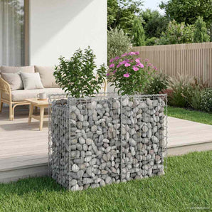 Pat ridicat din gabion 100 x 50 x 80 cm Oțel Galvanizat
