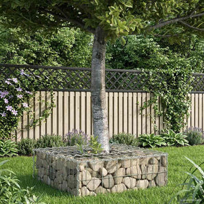 Pat ridicat din gabion 60 x 60 x 20 cm Oțel Galvanizat Argintiu