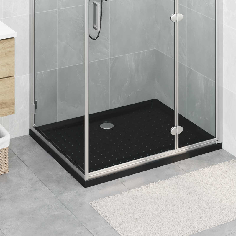 Tavă de bază pentru duș cu puncte 100 x 80 x 4 cm ABS Negru