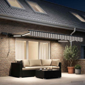Cadru manual de marchiză cu LED-uri 3,5 x 2,5 m