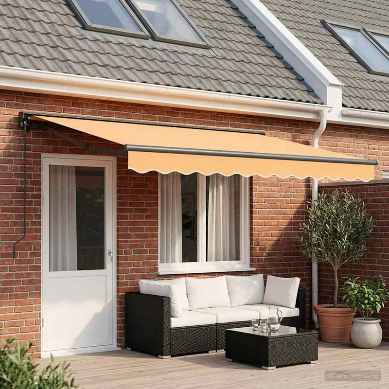 Copertină retractabilă manuală Nisipiu 4,5 × 3,5 m