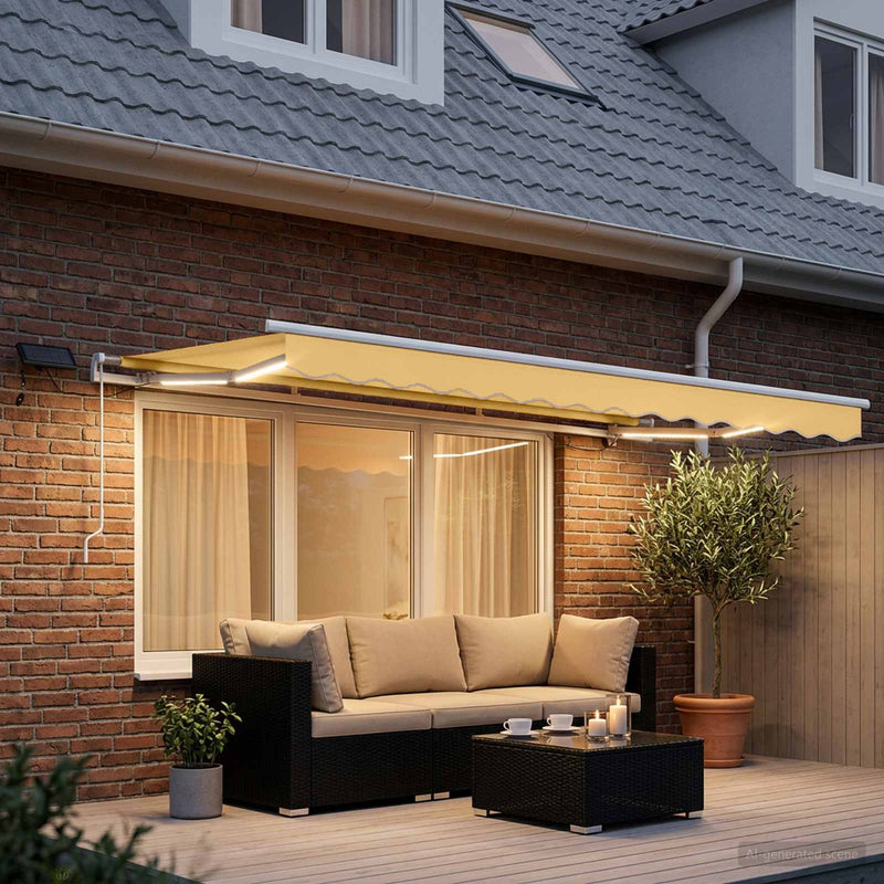 Copertină retractabilă Nisipiu 400 × 300 cm