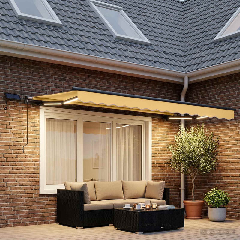 Copertină retractabilă Nisipiu 450 × 300 cm