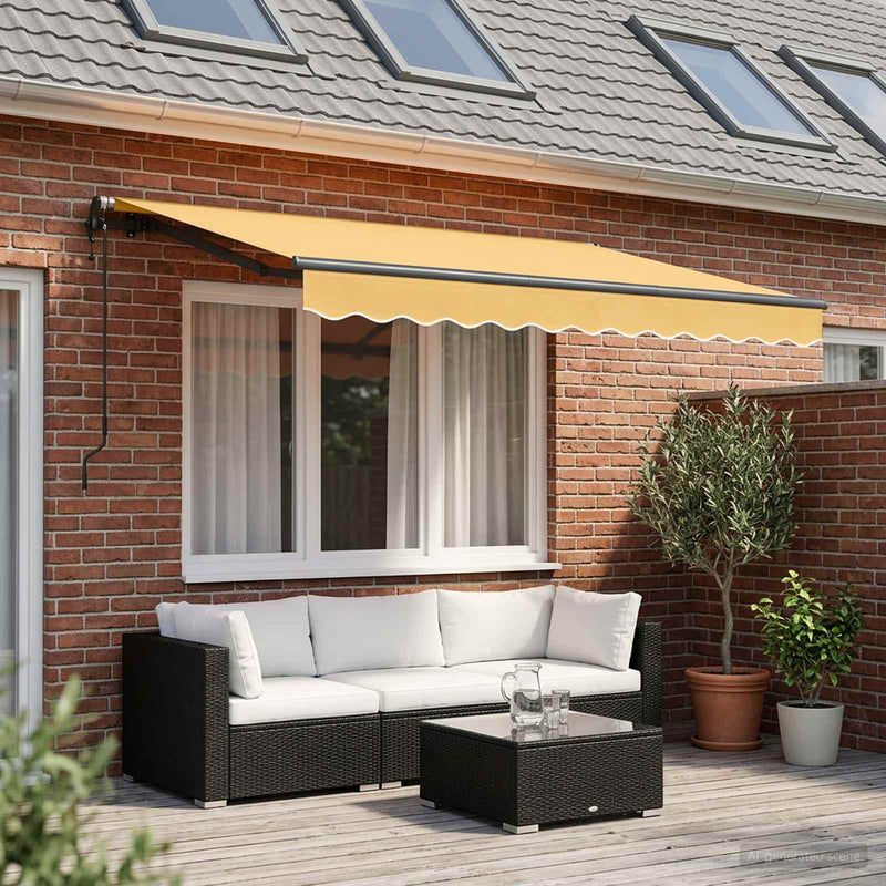 Copertină retractabilă Nisipiu 450 × 350 cm