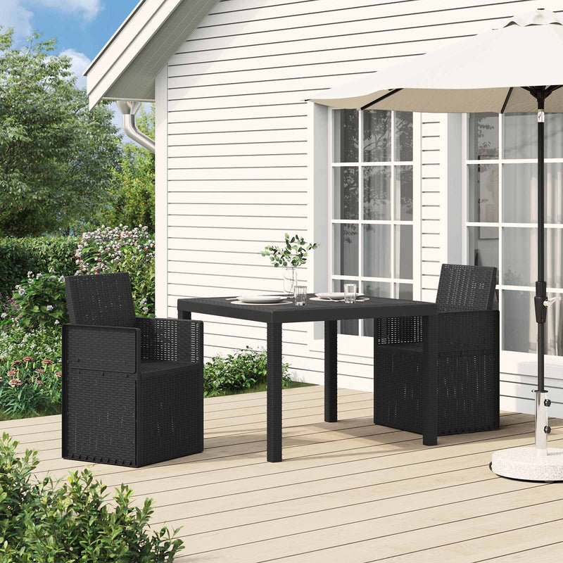 Scaune de Dining pentru Grădină 2 pcs Antracit PP