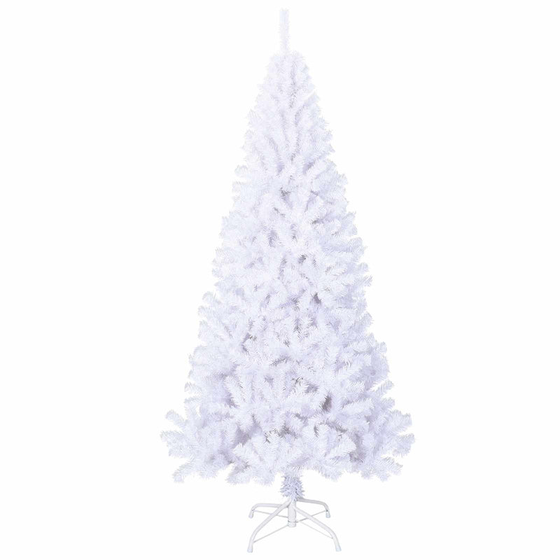 Brad de Crăciun artificial cu 300 LED Alb 180 cm PVC și Oțel