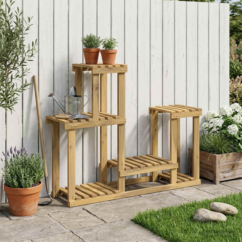Suport pentru plante Alb 90 x 25 x 73 cm Lemn Solid de Acacia