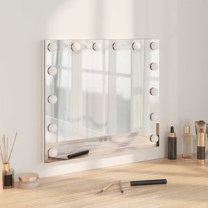 Oglindă LED pentru Vanity Alb 50 x 10 x 44 cm Sticlă și Oțel