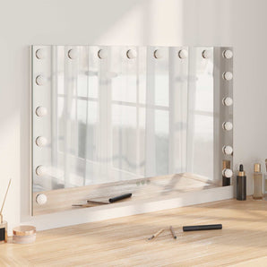 Oglindă LED pentru Vanity Alb 80 x 10 x 52,5 cm Sticlă și Oțel