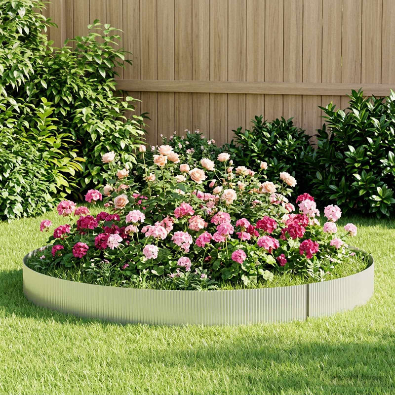 Margine pentru gazon 5 m x 25 cm Oțel Galvanizat Argintiu