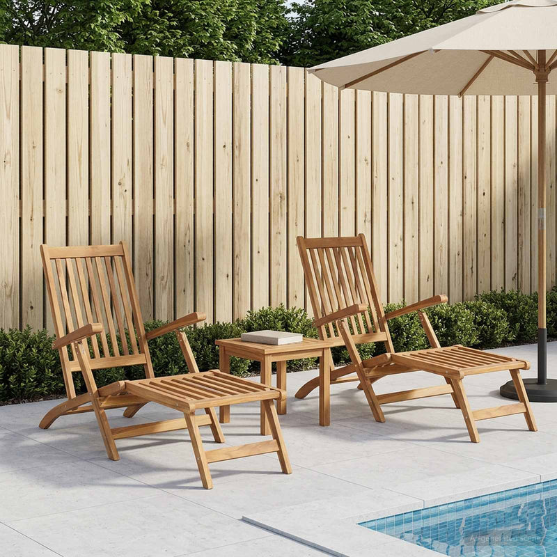 Scaun pliabil de terasă 2 pcs natural Lemn solid de tec