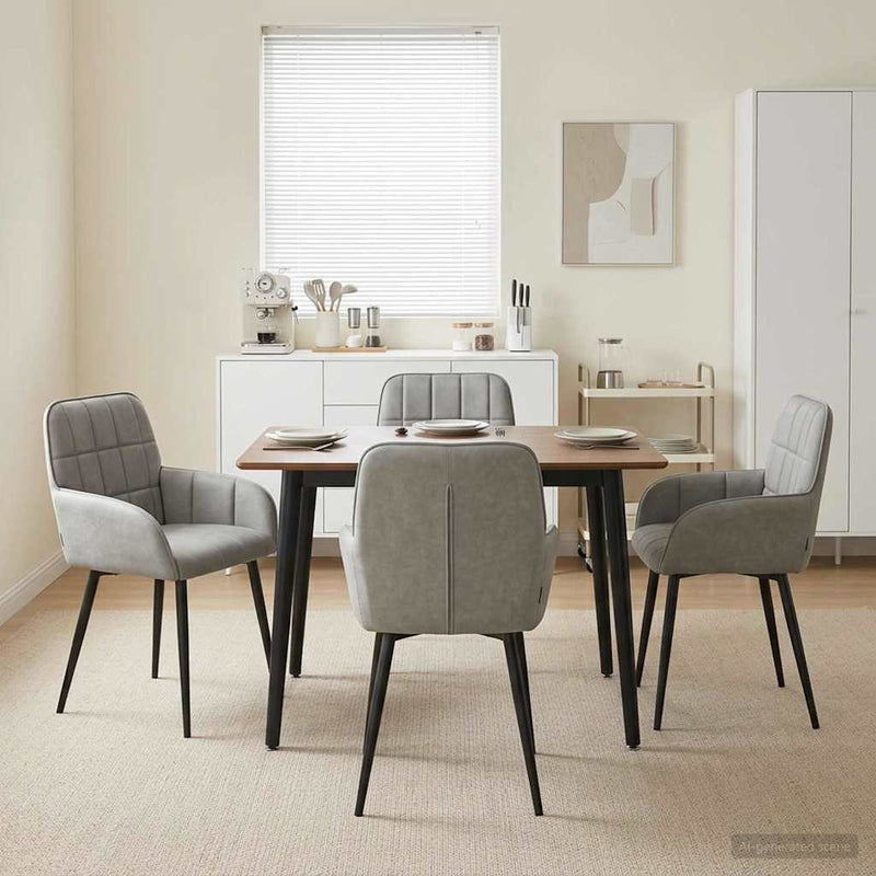 Scaune de dining 4 buc. Catifea Gri deschis 56.5 x 50 x 85 cm