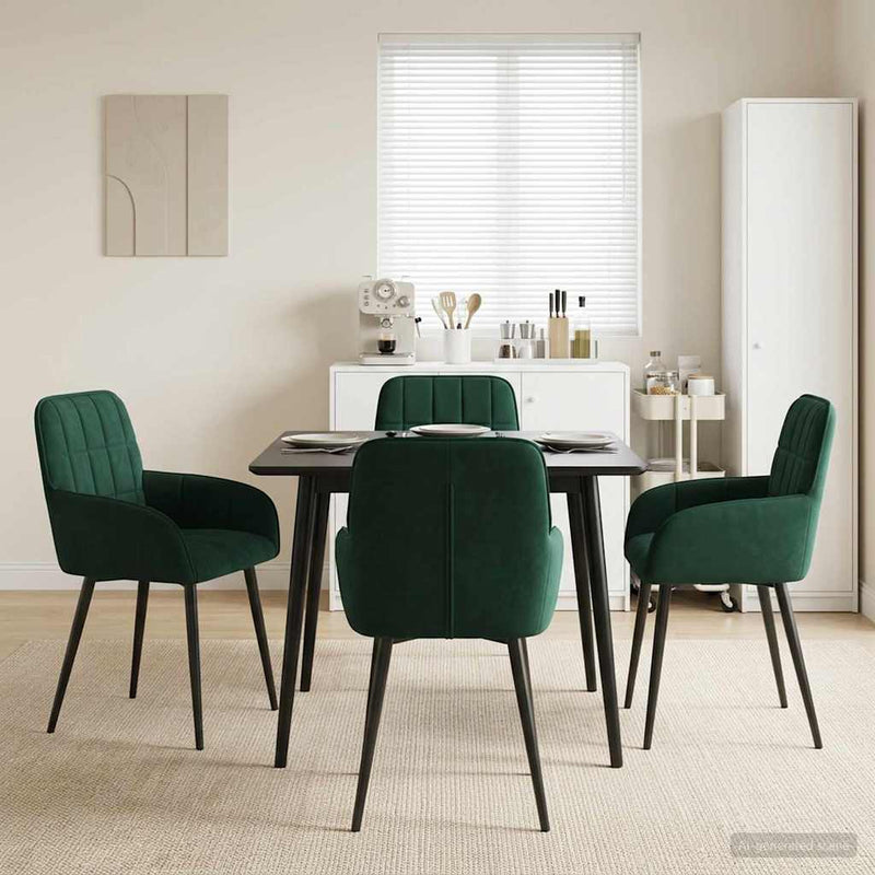 Scaune de dining 4 buc. Catifea Verde închis 56.5 x 50 x 85 cm