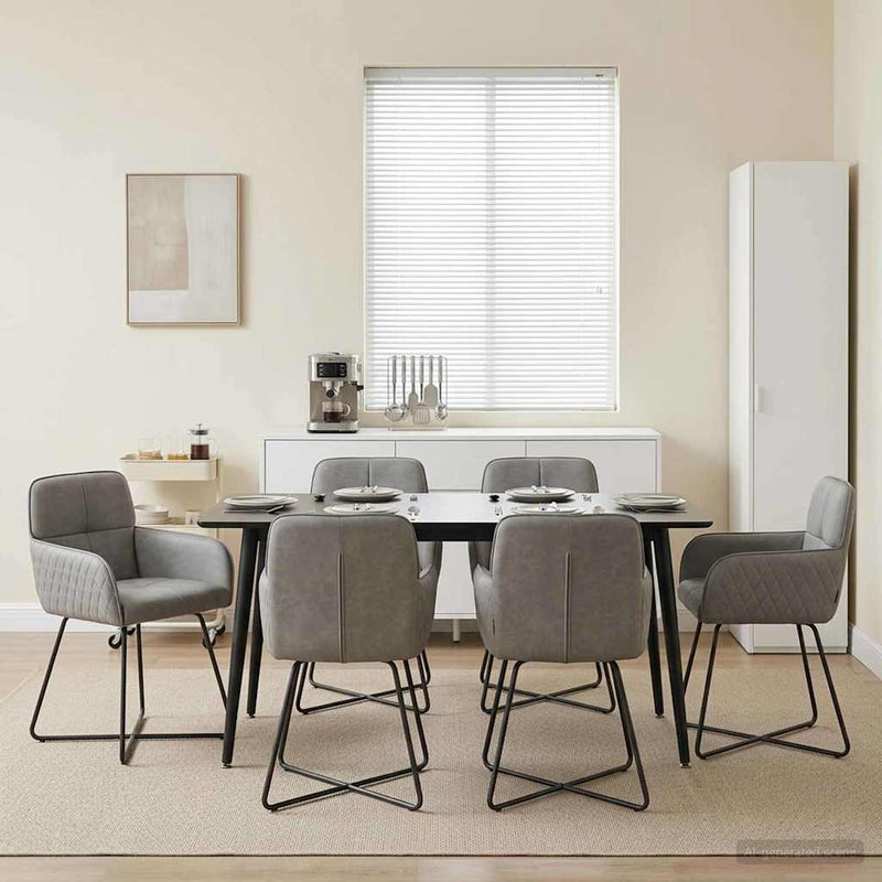 Scaune de dining 6 buc. Catifea Gri deschis 59 x 56,5 x 86 cm