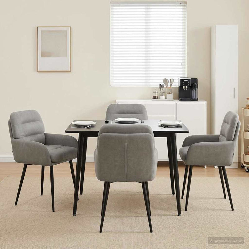 Scaune de dining 4 buc. Catifea Gri deschis 59 x 59,5 x 90 cm
