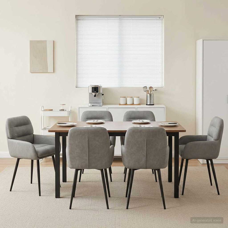 Scaune de dining 6 buc. Catifea Gri deschis 59 x 59,5 x 90 cm