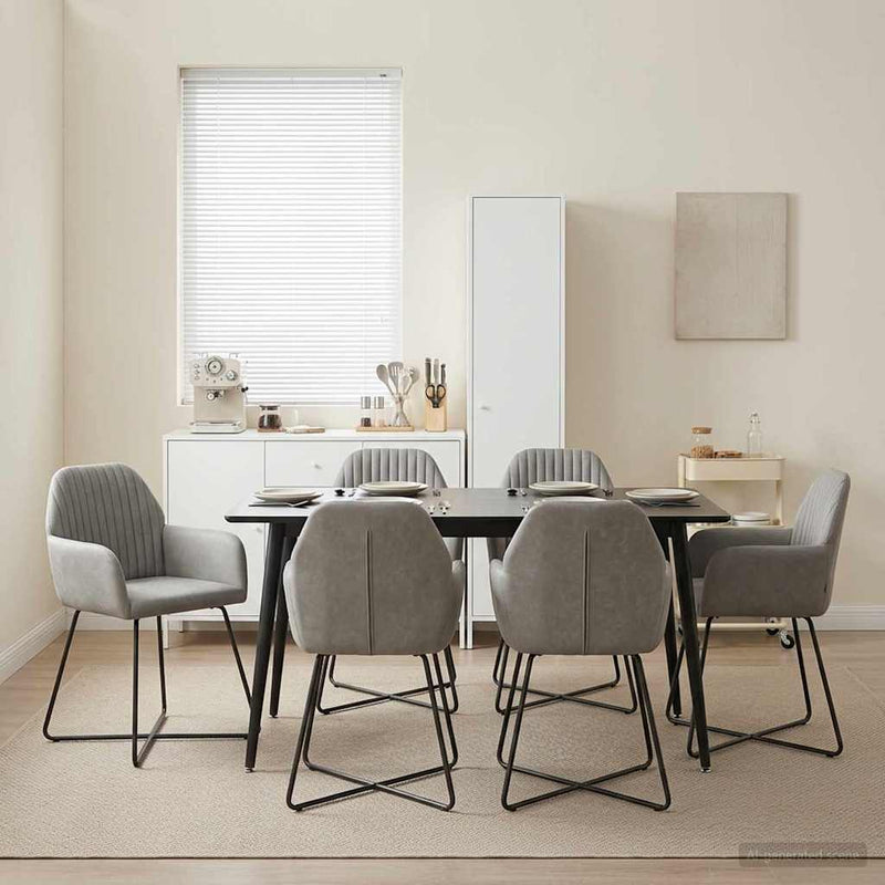 Scaune de dining 4 buc. Catifea Gri deschis 55 x 50 x 84 cm