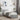 Cadru de pat cu benzi LED cu headboard Gri Beton Lemn prelucrat