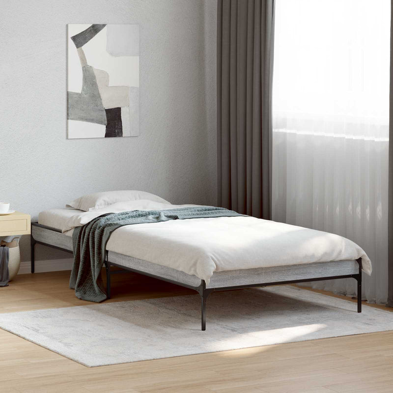 Cadru de pat Sonoma gri 80 x 200 cm Lemn prelucrat