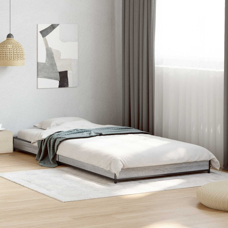 Cadru de pat Sonoma gri 80 x 200 cm Lemn prelucrat