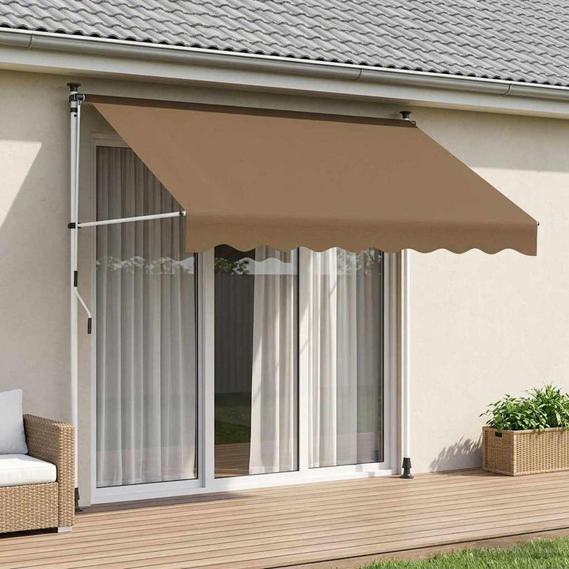 Copertină retractabilă manuală Bej 100 cm