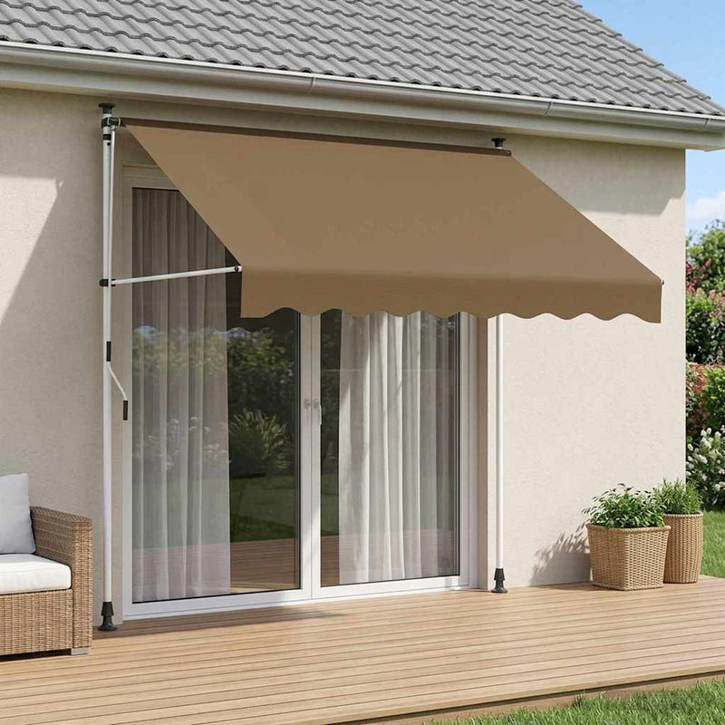 Copertină retractabilă manuală Bej 250 cm