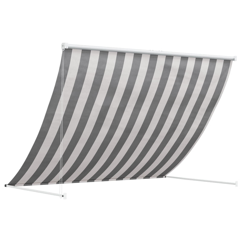 Copertină Antracit și Alb 400 x 150 cm
