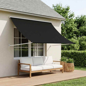 Copertină Negru 350 x 150 cm Poliester de 180 g / m² cu strat PU