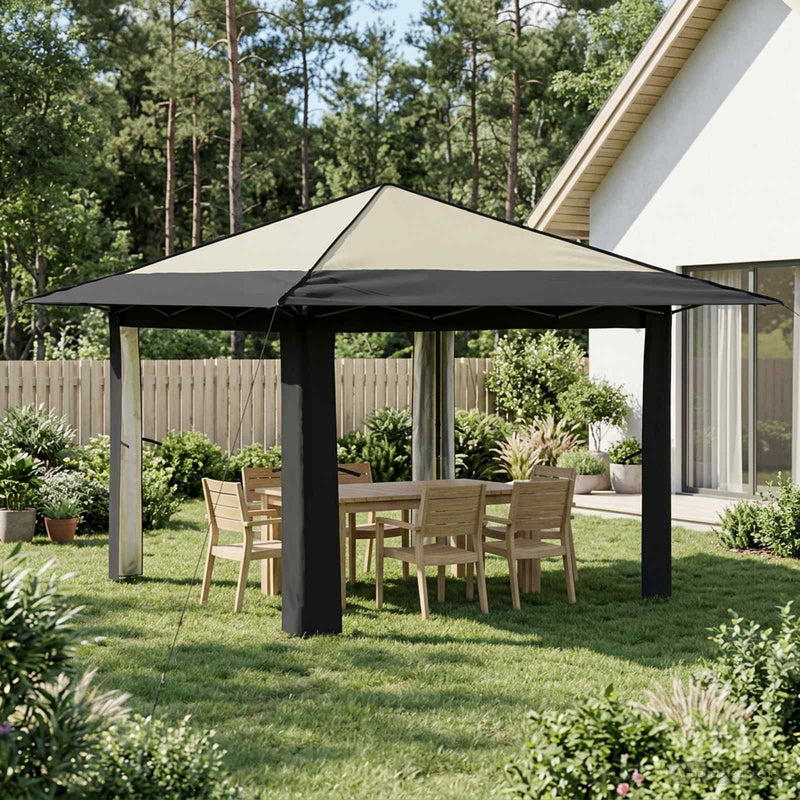Gazebo fără Pereți Laterali Crem și Antracit