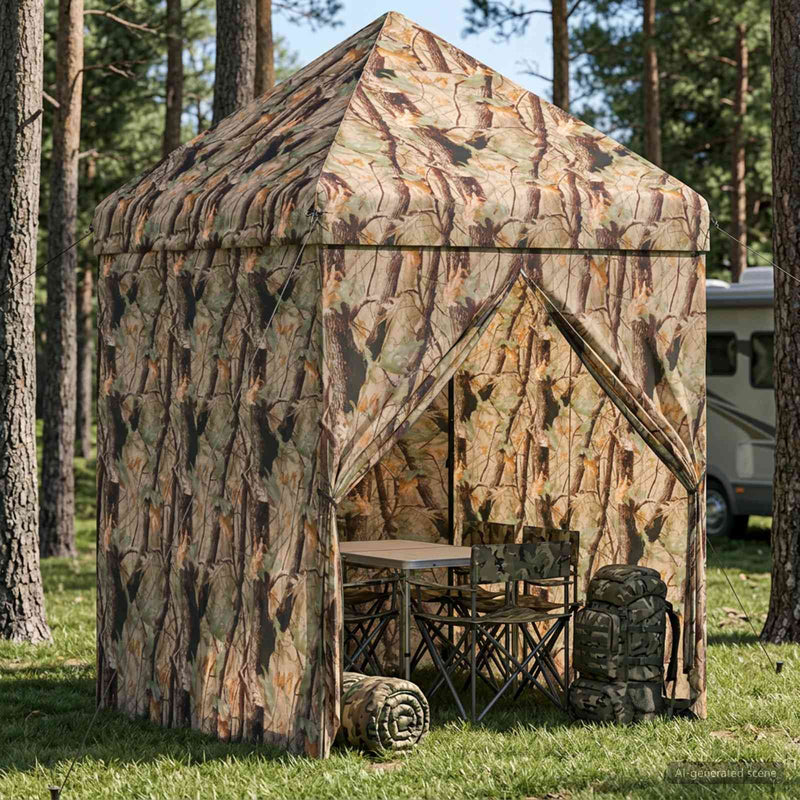 Gară pop-up cu 4 perete laterale 3 x 3 m Camuflaj pădure