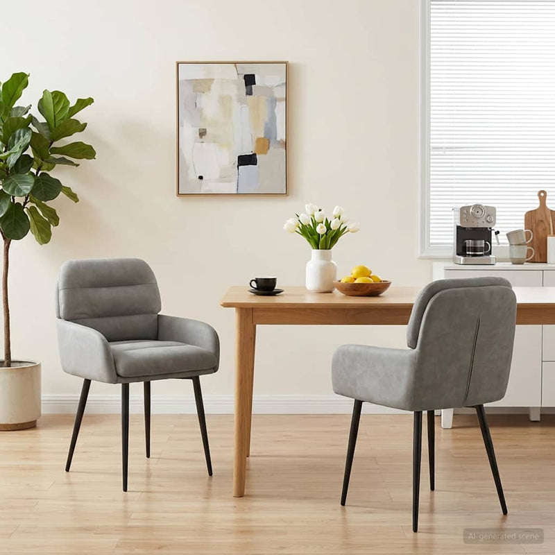Scaune de dining 2 buc. Catifea Gri deschis 59 x 59,5 x 90 cm