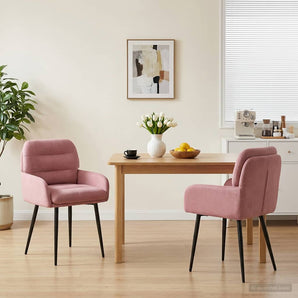 Scaune de dining 2 buc. Catifea Roz 59 x 59,5 x 90 cm